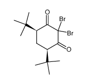 2,4-Dibrom-cis-4,6-di-tert.-butyl-cyclohexan-1,3-dion Structure