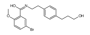 5-bromo-N-[2-[4-(3-hydroxypropyl)phenyl]ethyl]-2-methoxybenzamide结构式