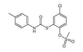 Methanesulfonic acid 4-chloro-2-p-tolylcarbamoylsulfanyl-phenyl ester Structure