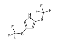 2,4-bis(trifluoromethylsulfanyl)-1H-pyrrole结构式