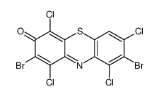 2,8-dibromo-1,4,7,9-tetrachlorophenothiazin-3-one结构式
