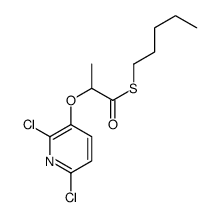 S-pentyl 2-(2,6-dichloropyridin-3-yl)oxypropanethioate结构式