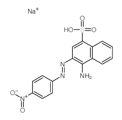 4-Amino-3-((4-nitrophenyl)azo)-1-naphthalenesulfonic acid, sodium salt Structure