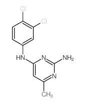 N-(3,4-dichlorophenyl)-6-methyl-pyrimidine-2,4-diamine结构式