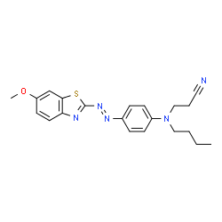 3-[Butyl[4-[(6-methoxybenzothiazol-2-yl)azo]phenyl]amino]propanenitrile structure