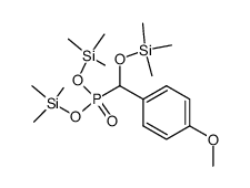bis(trimethylsilyl) [(p-methoxyphenyl)(trimethylsiloxy)methyl]phosphonate结构式
