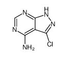 3-chloro-1H-pyrazolo[3,4-d]pyrimidin-4-amine结构式