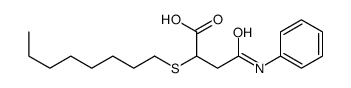 4-anilino-2-octylsulfanyl-4-oxobutanoic acid Structure