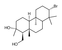 (1R,4aβ,8aα)-Tetradecahydro-7β-bromo-2β-hydroxy-2,4bβ,8,8,10aα-pentamethyl-1α-phenanthrenemethanol结构式