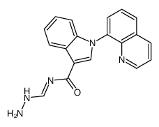 N-(hydrazinylmethylidene)-1-quinolin-8-ylindole-3-carboxamide Structure