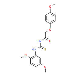 N-{[(2,5-dimethoxyphenyl)amino]carbonothioyl}-2-(4-methoxyphenoxy)acetamide Structure
