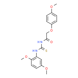 N-{[(2,5-dimethoxyphenyl)amino]carbonothioyl}-2-(4-methoxyphenoxy)acetamide structure