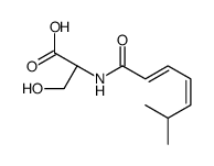 (2S)-3-hydroxy-2-(6-methylhepta-2,4-dienoylamino)propanoic acid结构式