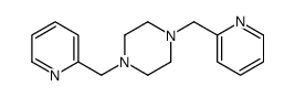 1,4-bis(pyridin-2-ylmethyl)piperazine结构式