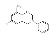 2H-1,3-Benzoxazine,6-chloro-3,4-dihydro-8-methyl-3-phenyl-结构式