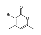 3-Bromo-4,6-dimethyl-2H-pyran-2-one结构式