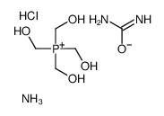 azane,tetrakis(hydroxymethyl)phosphanium,urea,chloride Structure