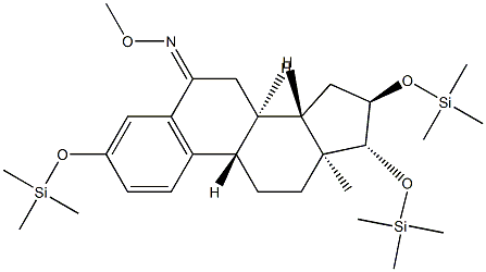 3,16α,17β-Tris(trimethylsiloxy)-1,3,5(10)-estratrien-6-one O-methyl oxime结构式