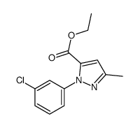 Ethyl 1-(3-chlorophenyl)-3-Methyl-1H-pyrazole-5-carboxylate结构式
