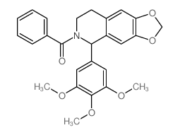 Methanone,[7,8-dihydro-5-(3,4,5-trimethoxyphenyl)-1,3-dioxolo[4,5-g]isoquinolin-6(5H)-yl]phenyl- Structure