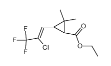 ethyl (+/-)-cis,trans-3-[(E,Z)-2-chloro-3,3,3-trifluoroprop-1-enyl]-2,2-dimethylcyclopropanecarboxylate结构式