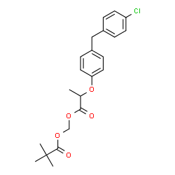 2-[4-[(4-chlorophenyl)methyl]phenoxy]propanoyloxymethyl 2,2-dimethylpr opanoate Structure