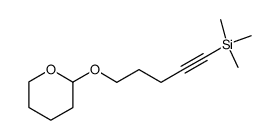 trimethyl[5-[(tetrahydro-2H-pyran-2-yl)oxy]pent-1-ynyl]silane结构式