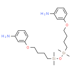 3,3'-[(1,1,3,3-Tetramethyl-1,3-propanedisiloxanediyl)bis(4,1-butanediyloxy)]bis(benzenamine)结构式