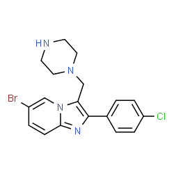6-BROMO-2-(4-CHLOROPHENYL)-3-PIPERAZIN-1-YLMETHYLIMIDAZO[1,2-A]PYRIDINE picture