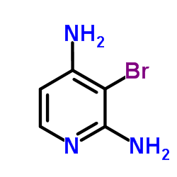 3-溴-2,4-二氨基吡啶结构式