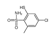 4-chloro-2-methyl-6-sulfanylbenzenesulfonamide结构式