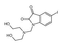 1-[[bis(2-hydroxyethyl)amino]methyl]-5-iodoindole-2,3-dione Structure