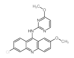 6-chloro-2-methoxy-N-(4-methoxypyrimidin-2-yl)acridin-9-amine structure