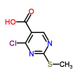 4-chloro-2-(methylthio)pyrimidine-5-carboxylicacid Structure