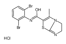 N-(2,6-dibromophenyl)-3-methyl-5,6-dihydroimidazo[2,1-b][1,3]thiazole-2-carboxamide,hydrochloride结构式