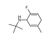 N-(tert-butyl)-2-fluoro-5-methylcyclohexa-2,5-dien-1-amine结构式