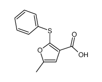 2-(Phenylthio)-5-methylfuran-3-carboxylic Acid结构式