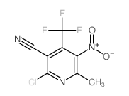 2-chloro-6-methyl-5-nitro-4-(trifluoromethyl)pyridine-3-carbonitrile structure