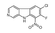 6-chloro-7-fluoro-8-nitro-9H-pyrido[3,4-b]indole Structure