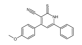 3-cyano-4-(4-methoxyphenyl)-6-phenylpyridine-2(1H)-thione Structure