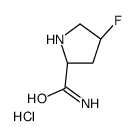 (2S,4R)-4-FLUOROPYRROLIDINE-2-CARBOXAMIDE HYDROCHLORIDE structure