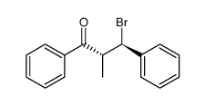 (R,R/S,S)-3-Brom-2-methyl-1,3-diphenyl-1-propanon结构式