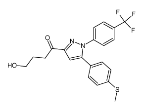 4-Hydroxy-1-[5-(4-methylsulfanyl-phenyl)-1-(4-trifluoromethyl-phenyl)-1H-pyrazol-3-yl]-butan-1-one Structure