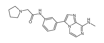 N-[3-(8-Methylamino-imidazo[1,2-a]pyrazin-3-yl)-phenyl]-2-pyrrolidin-1-yl-acetamide Structure