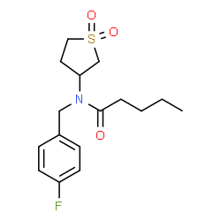 N-(1,1-dioxidotetrahydrothiophen-3-yl)-N-(4-fluorobenzyl)pentanamide结构式