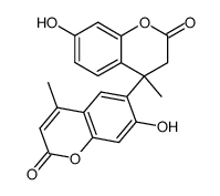 7-hydroxy-6-(7-hydroxy-4-methyl-2-oxochroman-4-yl)-4-methyl-2H-chromen-2-one结构式