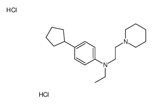 4-cyclopentyl-N-ethyl-N-(2-piperidin-1-ylethyl)aniline,dihydrochloride Structure