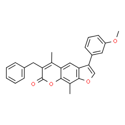 6-benzyl-3-(3-methoxyphenyl)-5,9-dimethylfuro[3,2-g]chromen-7-one picture