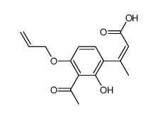 3-acetyl-4-(allyloxy)-β-methylcoumarinic acid Structure
