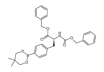 benzyl (S)-2-(((benzyloxy)carbonyl)amino)-3-(4-(5,5-dimethyl-1,3,2-dioxaborinan-2-yl)phenyl)propanoate Structure